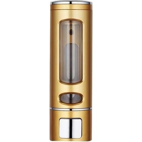 Doré Distributeur De Savon Simple De 400 Ml, Distributeur Mural De Gel Douche, Pot À Savon, Accessoires De Toilette De Salle De Bain (1/4)