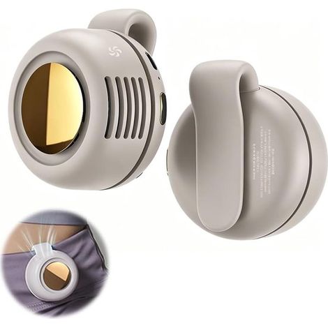 Ventilador portátil con clip，ventilador con clip para la cintura，mini ventilador portátil silencioso sin aspas con clip de 360°，3 velocidades