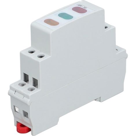 Voyant lumineux sur rail DIN, LED rouge, jaune ou verte pour contacteur de démarrage magnétique, 230 V CA/CC (1/5)