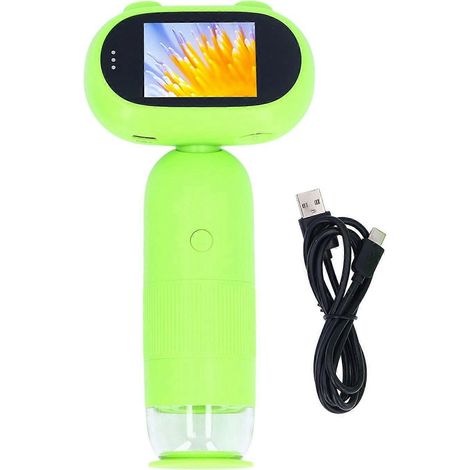Handmikroskop mit 2-Zoll-Bildschirm, USB-Anschluss, elektronischer Vergrößerungsglas mit 8 LEDs zur Münzbeobachtung und Schweißnahtprüfung