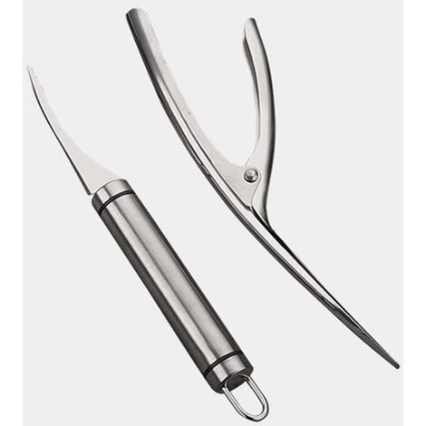 QORVA-Éplucheur De Crevettes, Shrimp Peeling,2 Outils D'épluchage De Crevettes, Outil D'épluchage De Crevettes, Passe Au Lave-vaiss, Facile à Nettoyer (argent) (1/5)