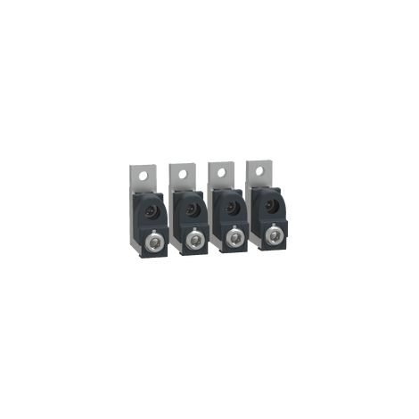 aluminium cable connectors, TransferPacT, for 2 cables 50 to 120 mm², Frame 250A, 4P, set of 4 - TPSCON52