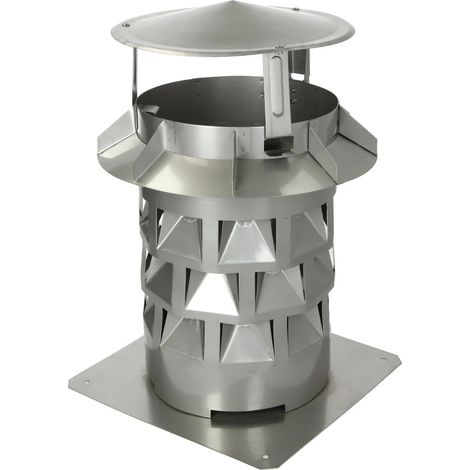 Chapeau de cheminée Windkat diam. 160 mm uniquement avec plaque de base