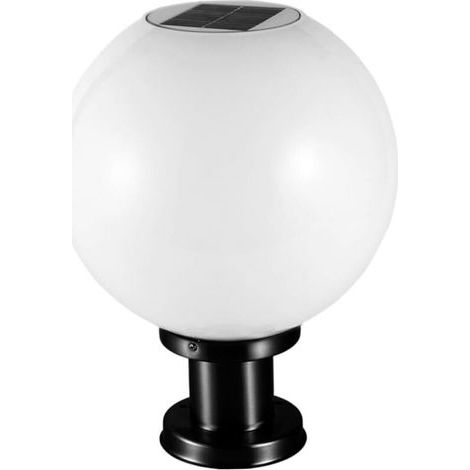 Lampe Solaire Globe Led à Montage Sur Poteau Pour Jardin Extérieur - (1/5)
