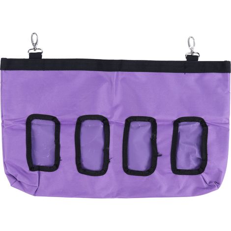 Sac de Nourriture Suspendu pour Lapins avec 4 Orifices - Accessoire Alimentation Animaux de Compagnie Violet (1/5)