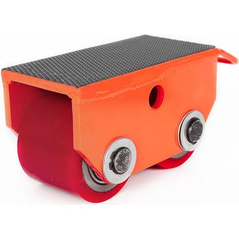 Ruedas para transporte de maquinaria - 2,5 t - Ruedas blindadas - Para empresas de transporte profesional, almacenes, mobiliario paletizado - Rojas