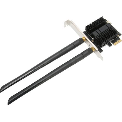 Carte WiFi PCIe AC1300Mbps avec Bluetooth 4.2 pour PC de Bureau, Double Bande 2.4GHz/5GHz, Antennes Haute Performance (1/5)