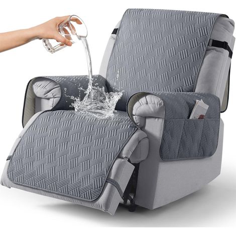 Wasserdichter sesselschoner für Fernsehsessel, relaxsessel mit Tasche elastischen Bändern, Anti-Rutsch sesselbezug weich waschbar sesselüberwurf 1 Sitzer für Kinder (1/5)