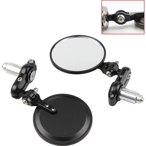 Motorcycle rearview mirror modification parts, handlebar mirrors, round motorcycle mirrors, folding mirrors (1/5)