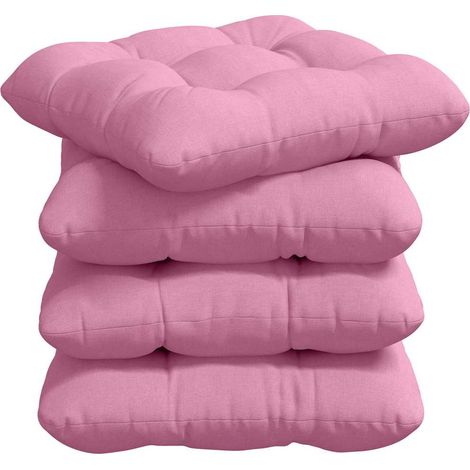 Maison Exclusive - Sitzkissen 4 pcs Rosa 40 x 40 x 12 cm Stoff