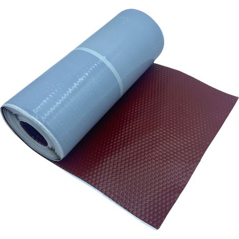 Solin Cerise auto-adhesif - Aluminium 30 cm x 5 m - Ral 8012 - en rouleau (1/2)
