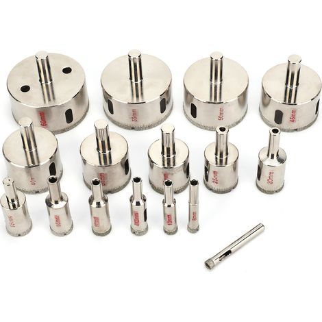 16Pcs Foret Verre Porcelaine Marbre Céramique Ouvreur Percer Poli Outils Quincaillerie Rond (1/5)