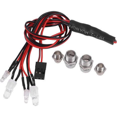 Kit d'éclairage LED avant et arrière pour voiture RC, 4 LED, accessoires modélisme (1/5)