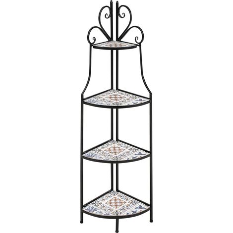Regal FAVARA Metall 128 cm 43 cm Schwarz (1/5)