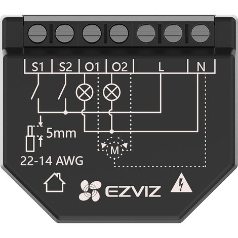 RELE' ELETTRONICO SMART mod. 'T35W' - 2 canali (con energy monitoring) - EZVIZ