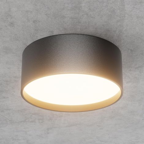 LED 24W Spot Plafond en Saillie Noir, Rond Spots de Plafond, Spot Plafonnier 3000K Blanc Chaud, Moderne éclairage plafond Aluminium, pour Salon Salle de Bain, IP44, 1672LM, 60X150mm (1/5)