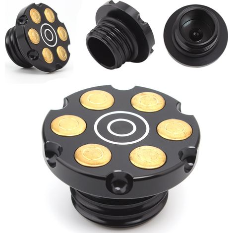 Accessoires moto compatibles avec la modification du bouchon de réservoir et du commutateur de réservoir de carburant CNC pour Harley-Davidson 883 XL1200 X48 (1/5)