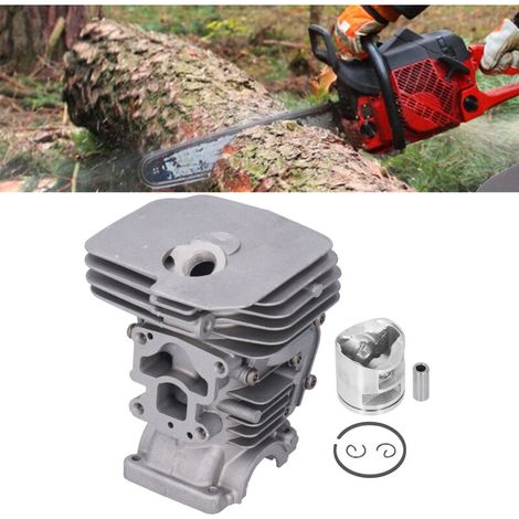 Pièces de Rechange pour Tronçonneuse 41mm - Kit Cylindre Piston Segments Compatible Modèles 435 435E 440 440E -KZQ (1/2)