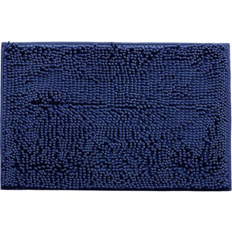 Tapis de salle bain lavable en machine microfibre douce x pouces pour cuisine chambre à coucher 20 32 bleu foncé (1/4)