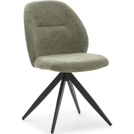 Pack de 2 sillas giratorias modelo Tamesis tapizado textil verde, 85cm(alto) 49.5cm(ancho) 60cm(largo) (1/5)