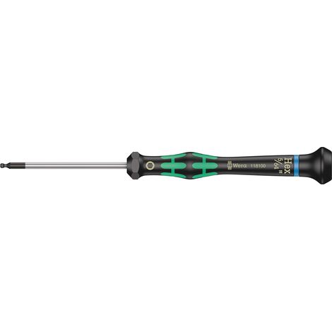 Wera, 2052 Giravite esagonale con sfera per l'elettronica, 5/64 pollice x 60 mm (1/5)