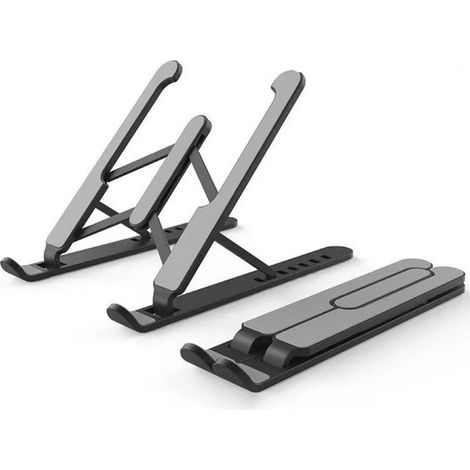 Soporte para portátil,ajustable en 8 posiciones,con altura regulable y ventilación,portátiles de 10 a 15,6 pulgadas,tabletas y notebooks (1/4)