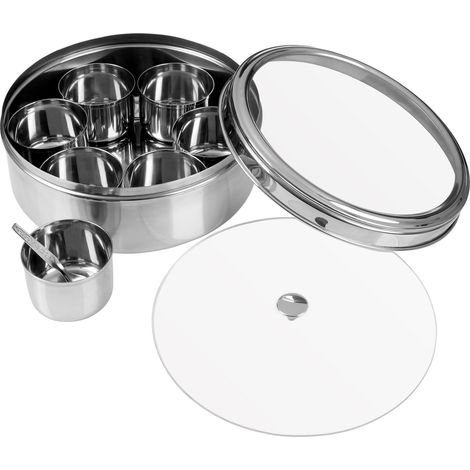 Premier Housewares 7 Piece Spice Storage Clear Lid Container Set (1/3)