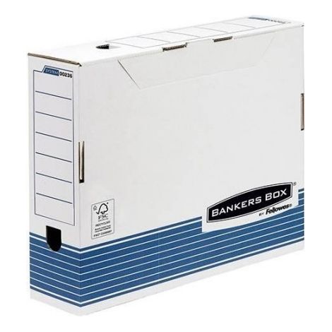 Boîte archives carton Bankers Box by Fellowes - dos 10 cm - bleue - Lot de 10