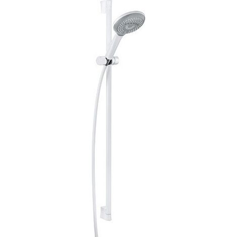 Freshline set de douche L90 cmavec douchette 3 jets blanc brillant