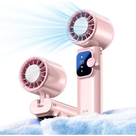 Ventilador de Cuello Portátil con Refrigeración TEC, 199 Velocidades y Batería 4000 mAh, Pantalla LCD y Diseño Silencioso – Ideal para Oficina y Viajes (1/4)