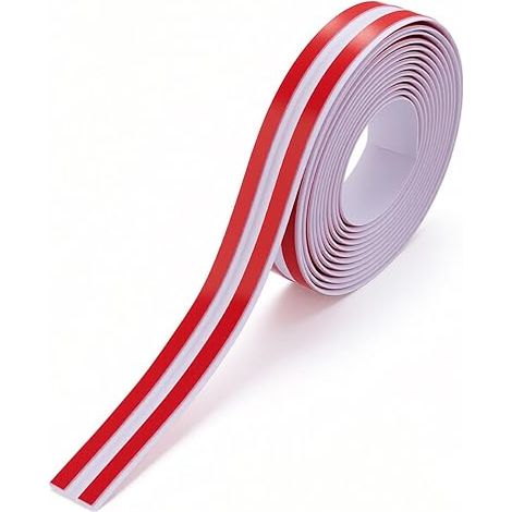 Baguette d'angle autocollante (2 cm x 6 m) Protection des bords en PVC Finition mate flexible pour mur et meubles Barre de finition murale (1/5)