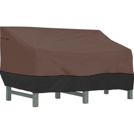 Housse de banc couleur café et noir assortie imperméable Oxford en tissu, de jardin 210D (1938384 cm) (1/2)