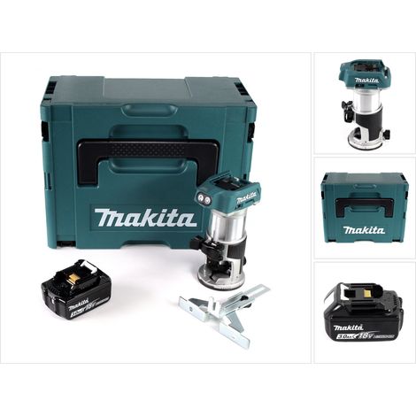Makita DRT 50 F1J inalámbrico multifunción router sin escobillas 18V + 1x batería recargable 3,0 Ah en Makpac 3 - sin cargador