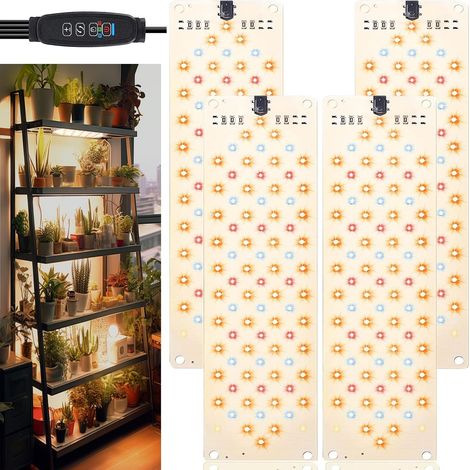 Lampe LED pour plantes à spectre complet, lumière pour plantes pour le démarrage des graines, 315 LED, lumière de croissance pour plantes d'intérieur, lumière de croissance avec minuterie 3/9/12H, 10