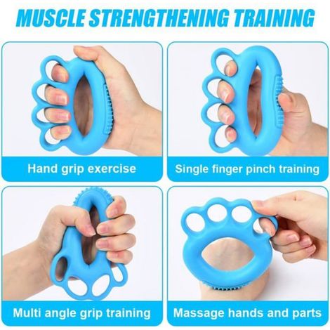 Exerciseur de Doigts, Hand Grip Strengthener, Civière de Doigt, Renfort de Préhension de la Main, Entraîneur de Doigts pour Musculation des Mains (1/5)