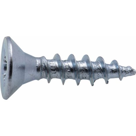 Vis à bois tête fraisée PZ zinguée Viswood filet total 4,5x30 mm (x14 vis)
