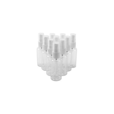 Lot de 10 Bouteilles Vaporisatrices Vides 30ml, Flacons Pulvérisateurs en Plastique Transparent pour Voyage, Parfum et Beauté (1/4)