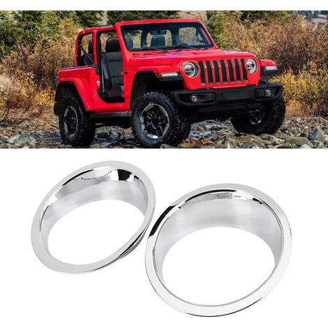 1 paire de caches de phares avant pour Jeep Wrangler 2007-2017, couleur vive (1/5)