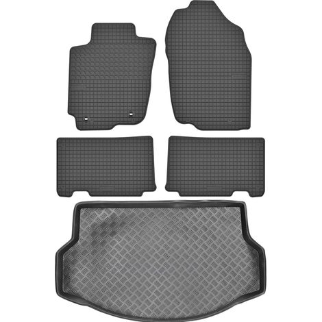 Juego de alfombrillas de goma para coche y maletero para Toyota Rav4 IV SUV (2016-2018).