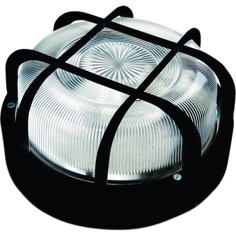 Famatel Aplique redondo 4411G E27 60W Negro