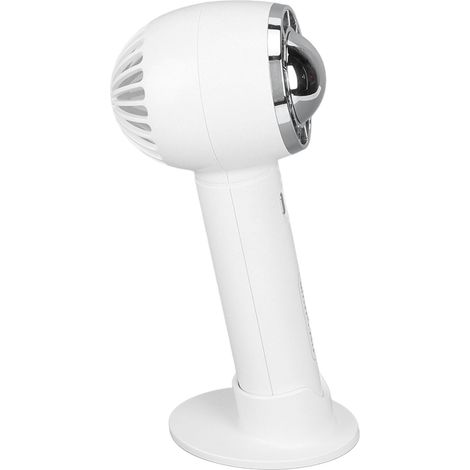 Ventilateur portable 3 vitesses, chargement USB, ventilation puissante, léger, batterie 1200 mAh, idéal pour le bureau et les voyages (blanc). (1/5)