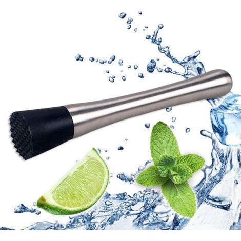Pilon à Cocktail en Acier Inoxydable, Cône de Citron pour Glace Pilée Marteau