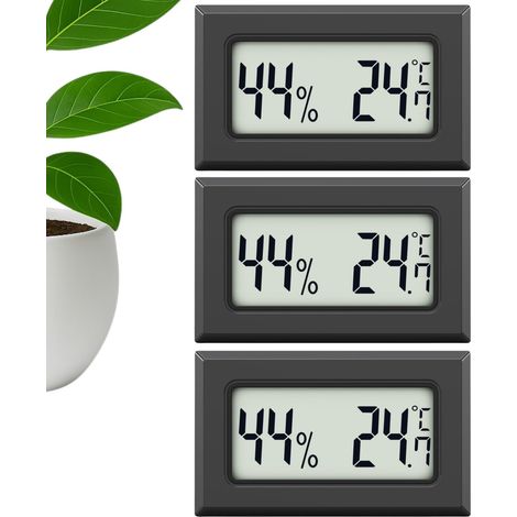 3 pcs thermomètre hygromètre intérieur: Mesure précise de l'humidité intérieure et thermometre interieur pour la mesure de l'humidité (1/5)