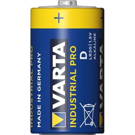 Varta – Pack de 20 piles alcalines LR20 (D) 16500 mAh 1.5 V – Optimisées pour décharges élevées – Plage de températures -10 à +50°C
