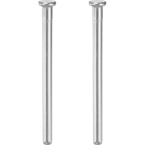 2 Pièces Goupilles de Charnière de Porte 6x89mm Nickel Argenté (1/5)