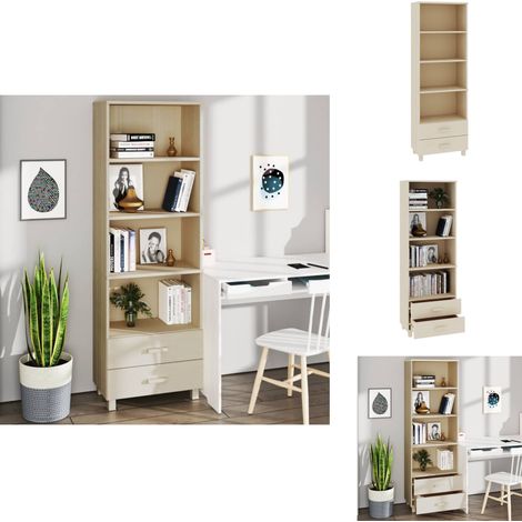 Buffet HAMAR Marron miel 60x35x180 cm Bois massif de pin - Buffet - Meuble De Rangement - Armoire - Commode - Bois Massif (1/5)