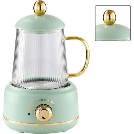 Bouilloire électrique portable 450 ml, tasse isotherme, mini mijoteuse, théière à fleurs, bouilloire à thé séparée, prise australienne 220 V, format macaron 450 ml (1/5)
