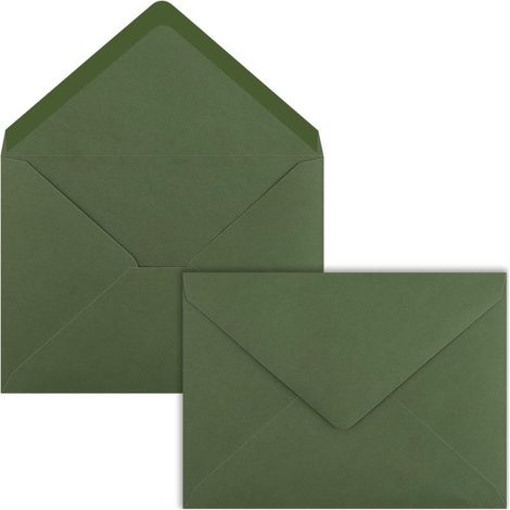 Irovami A7 5x7 Briefumschläge, 50er-Packung – V-Klappe, feuchtigkeitsbeständig, grün – ideal für Einladungen, Hochzeiten, Dankeskarten (1/5)