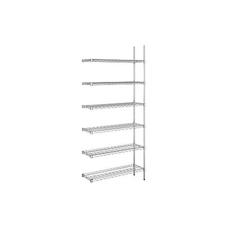 Stahldraht-Gitterregal  verchromt  Fachlast 250 kg  BxT 910 x