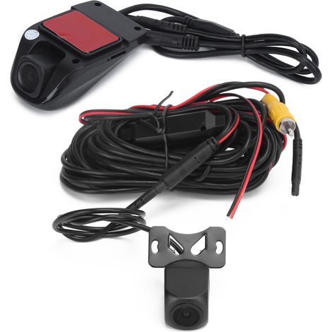 Dual-Objektiv-Autokamera mit Front- und Rückfahrkamera, 140°-Sichtwinkel, USB-Anschluss und -Wiedergabe, universell einsetzbar (1/5)